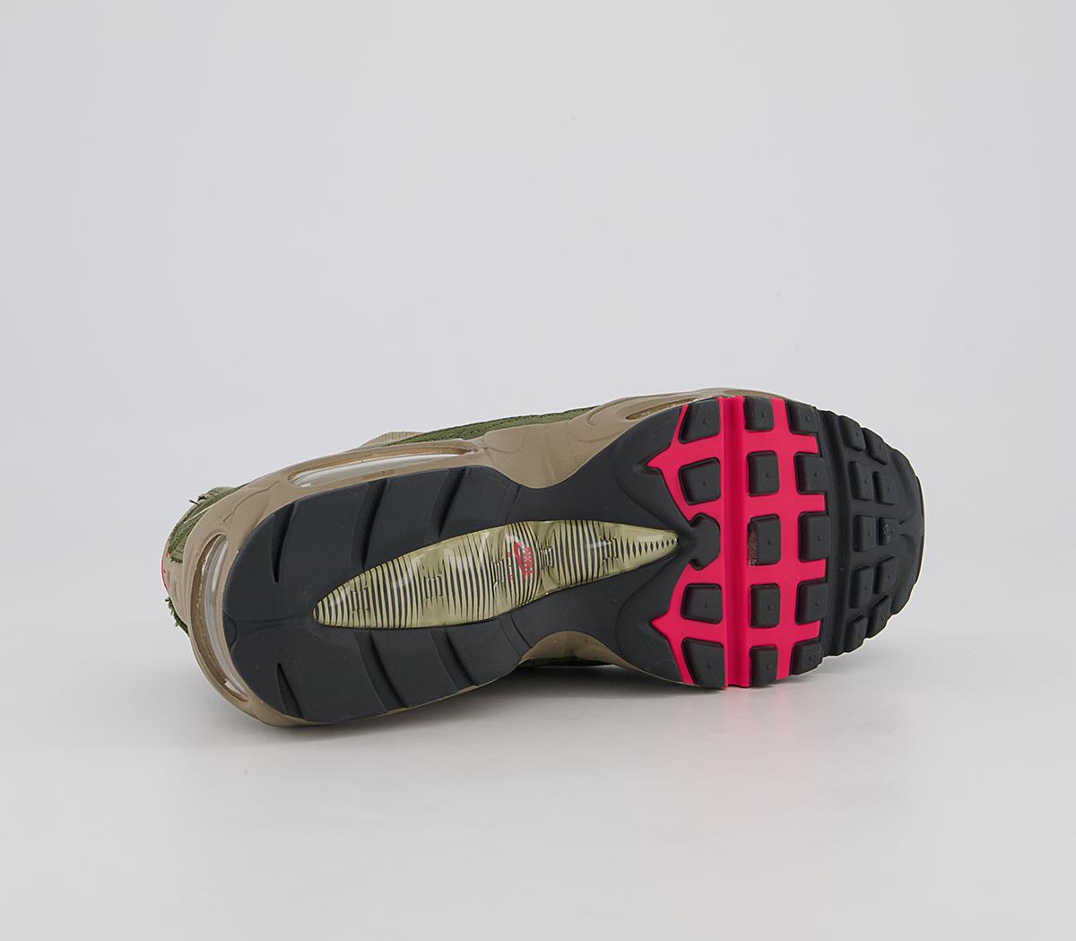 Nike Air Max 95 Trainers Nike Air Max 95 Trainers Medium Olive Black Rough Green