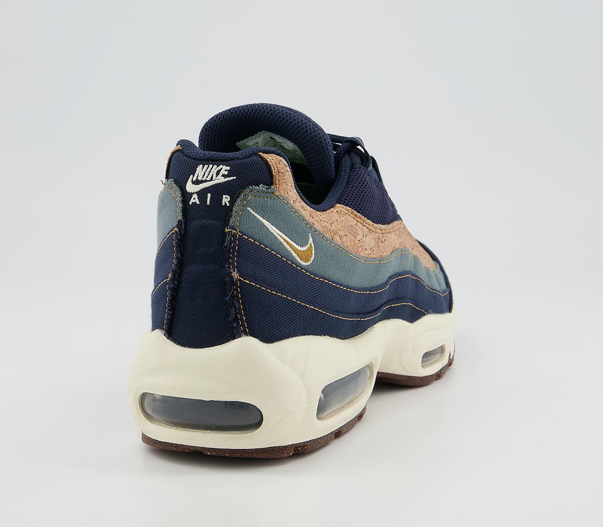 Nike Air Max 95 Trainers Nike Air Max 95 Trainers Se Mtz2 Obsidian Wheat Thunder Blue Hasta Coconut
