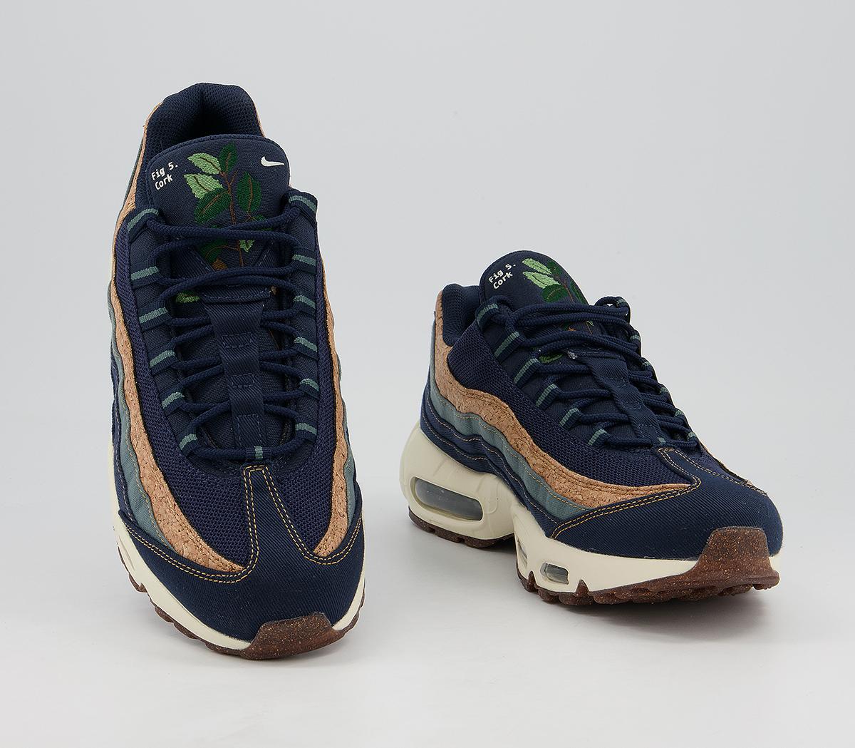 Nike Air Max 95 Trainers Nike Air Max 95 Trainers Se Mtz2 Obsidian Wheat Thunder Blue Hasta Coconut