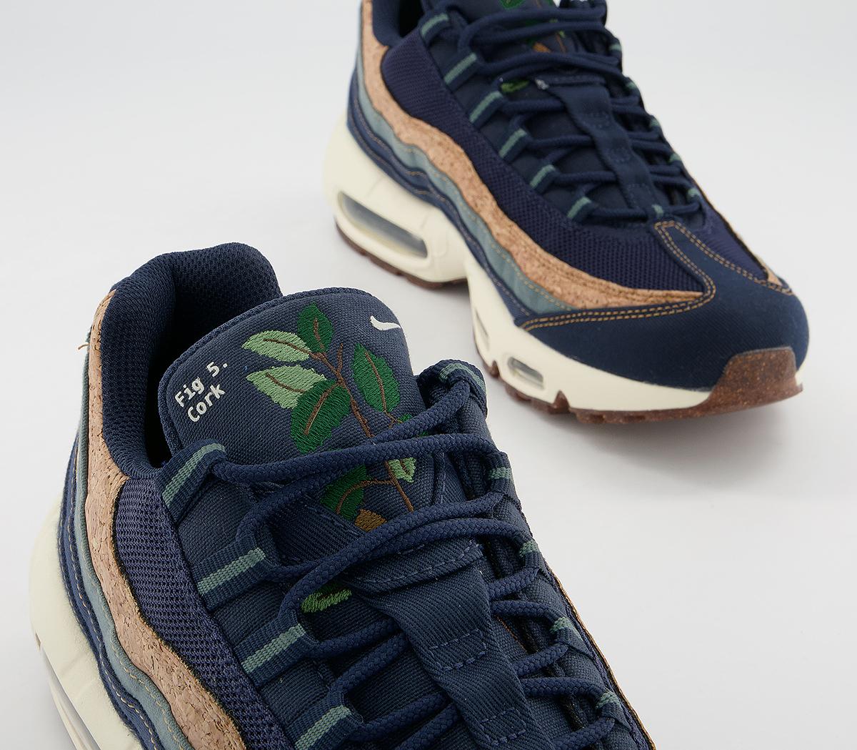 Nike Air Max 95 Trainers Nike Air Max 95 Trainers Se Mtz2 Obsidian Wheat Thunder Blue Hasta Coconut