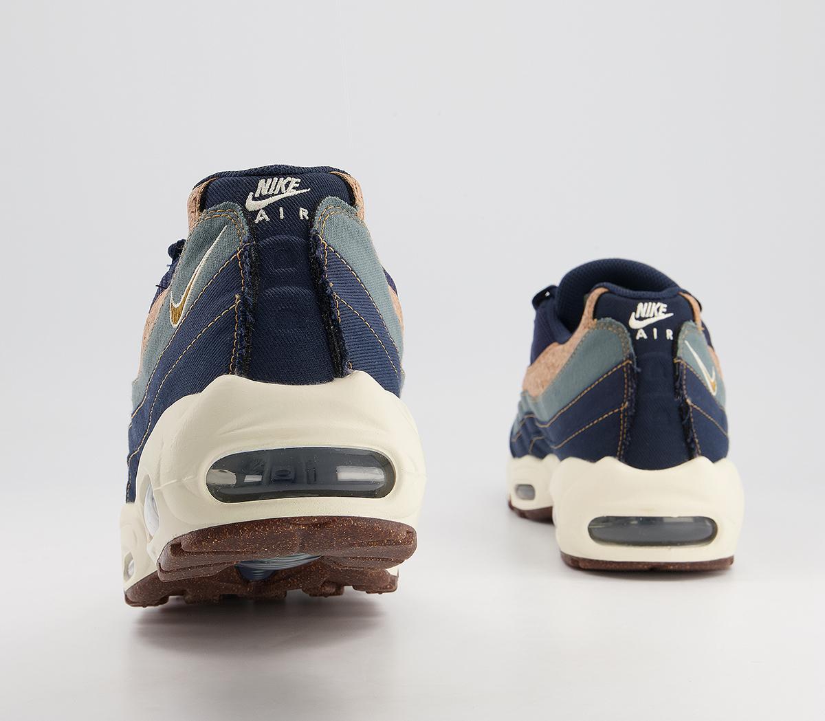 Nike Air Max 95 Trainers Nike Air Max 95 Trainers Se Mtz2 Obsidian Wheat Thunder Blue Hasta Coconut