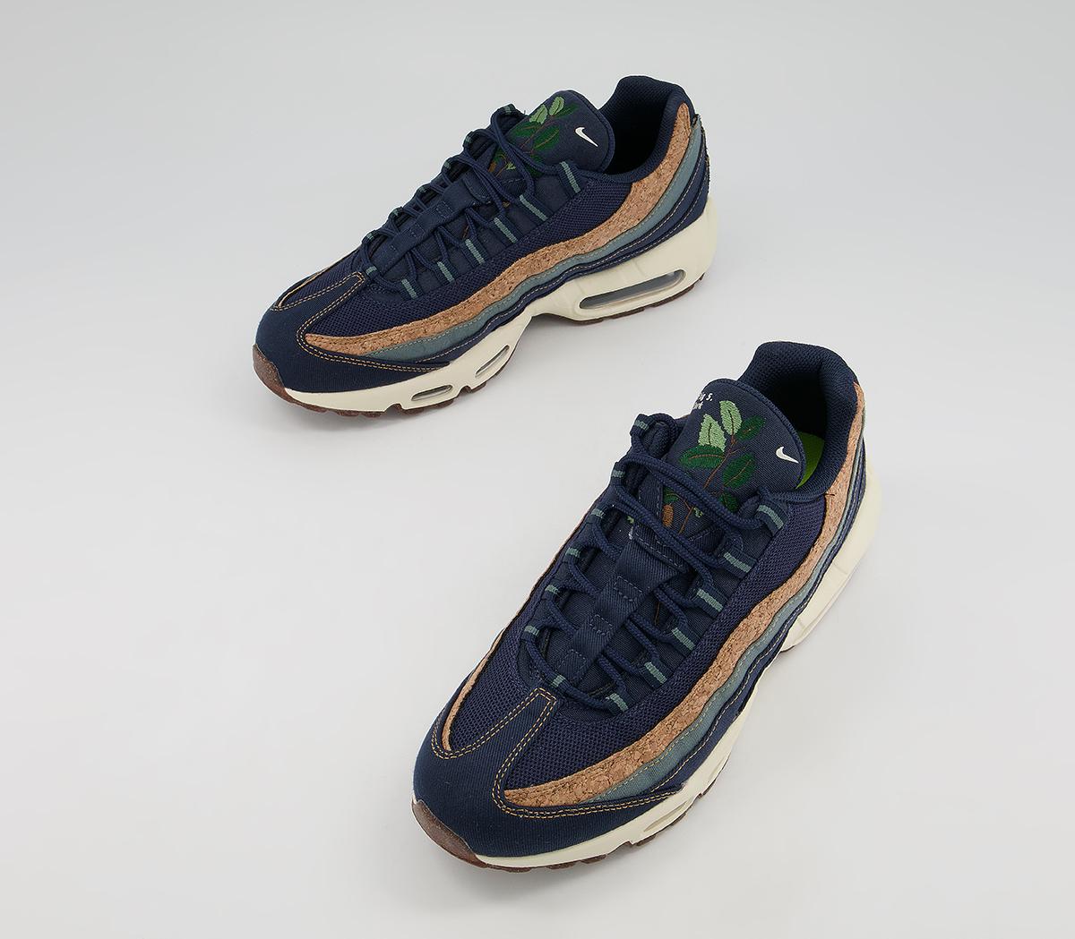 Nike Air Max 95 Trainers Nike Air Max 95 Trainers Se Mtz2 Obsidian Wheat Thunder Blue Hasta Coconut