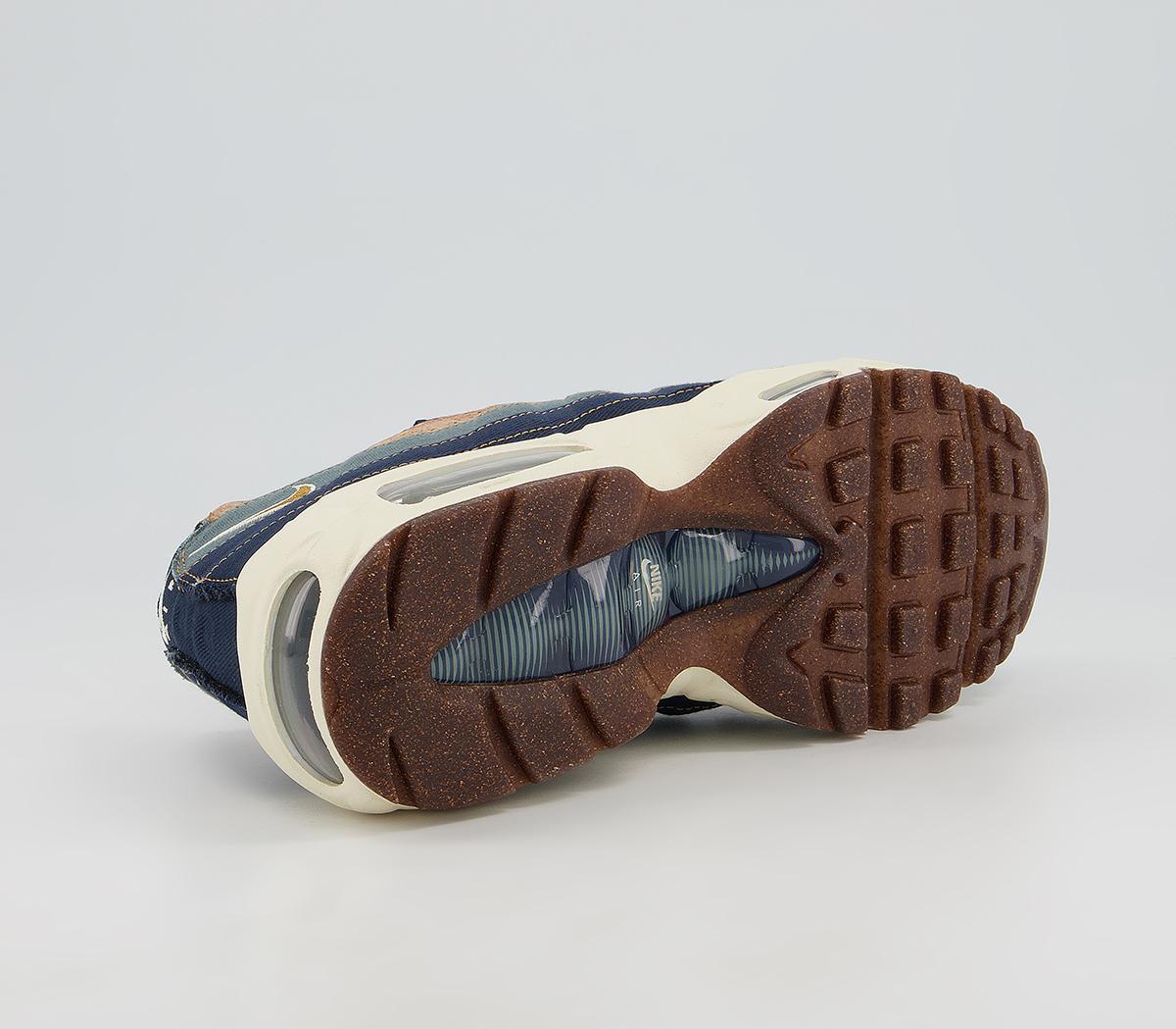 Nike Air Max 95 Trainers Nike Air Max 95 Trainers Se Mtz2 Obsidian Wheat Thunder Blue Hasta Coconut