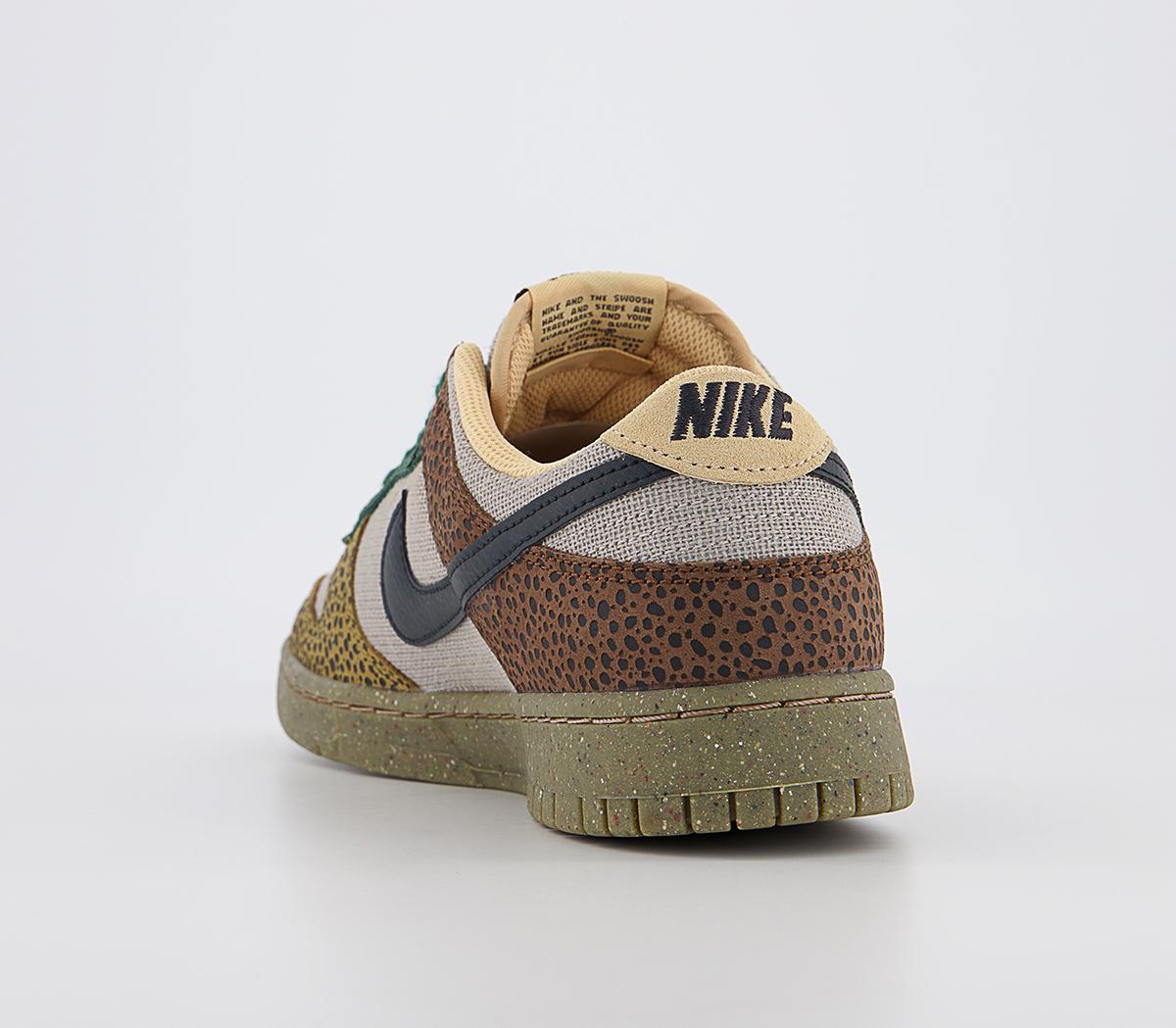 Nike Dunk Low Trainers Nike Dunk Low Trainers Cacao Wow Off Noir Gorge Green Golden Moss Gum Li