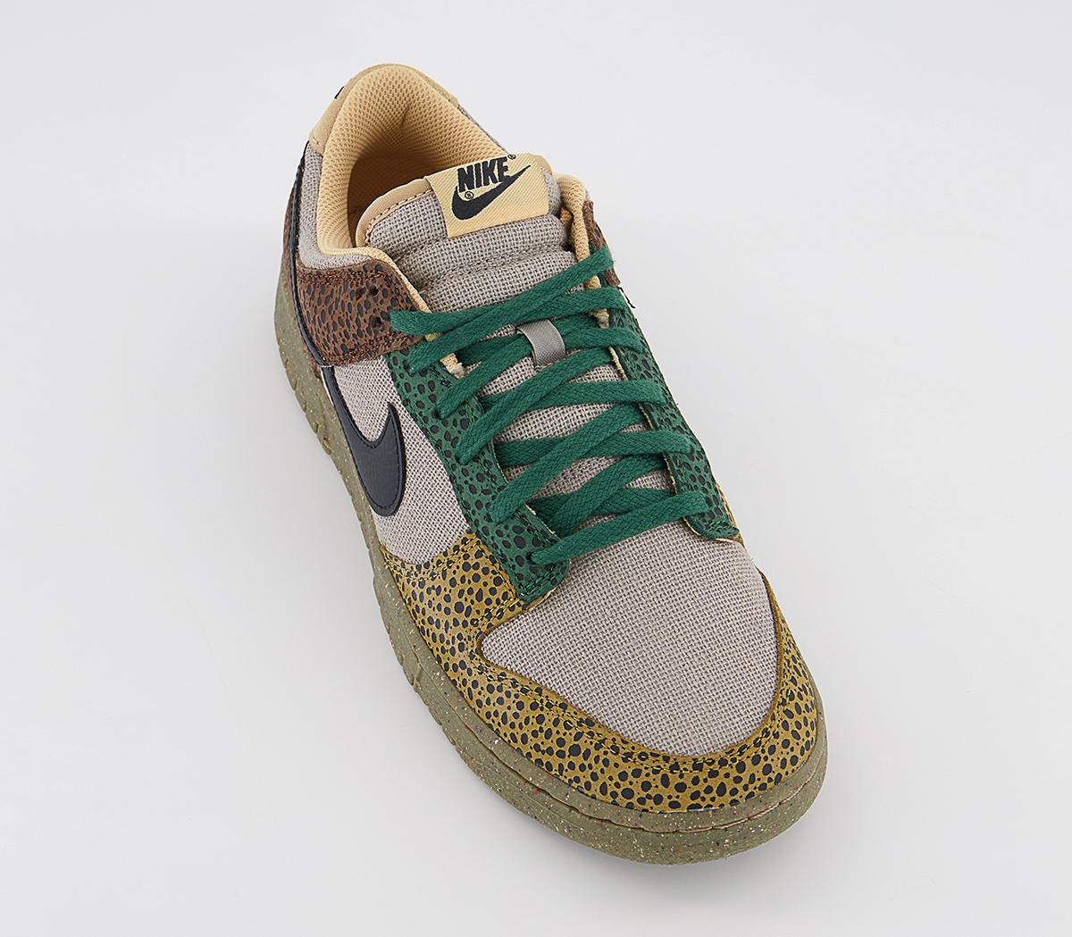 Nike Dunk Low Trainers Nike Dunk Low Trainers Cacao Wow Off Noir Gorge Green Golden Moss Gum Li