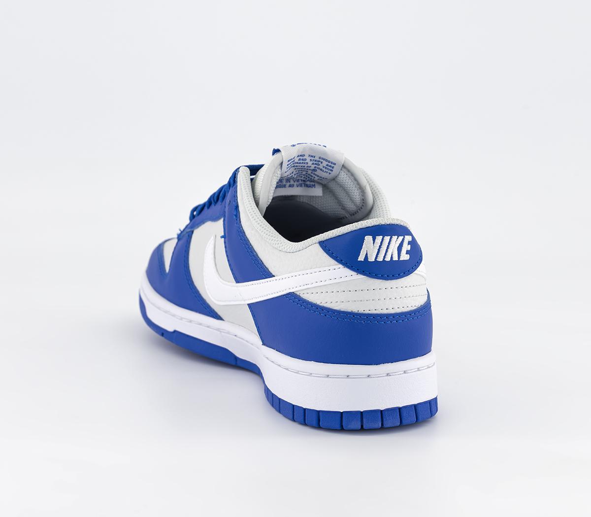 Nike Dunk Low Trainers Photon Dust White Racer Blue - Men's Trainers