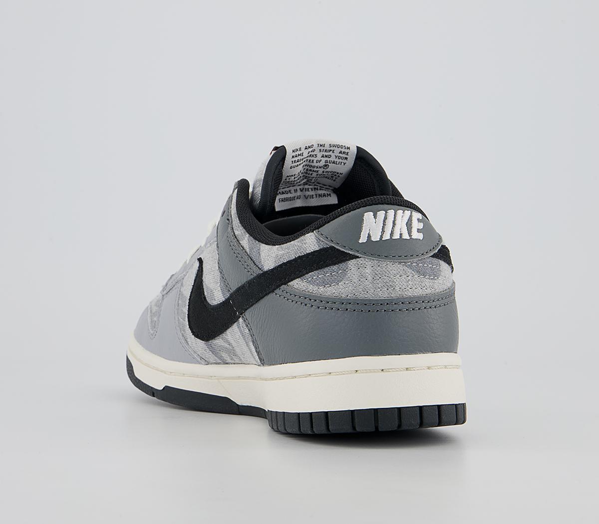 Nike Dunk Low Trainers Nike Dunk Low Trainers Dark Grey Heather Off Noir Wolf Grey Smoke