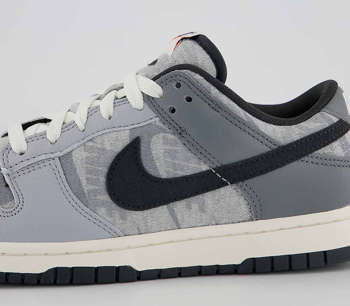 Nike Dunk Low Trainers Nike Dunk Low Trainers Dark Grey Heather Off Noir Wolf Grey Smoke