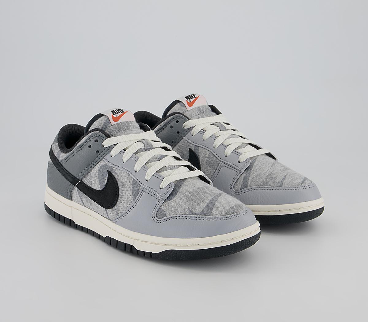 Nike Dunk Low Trainers Nike Dunk Low Trainers Dark Grey Heather Off Noir Wolf Grey Smoke