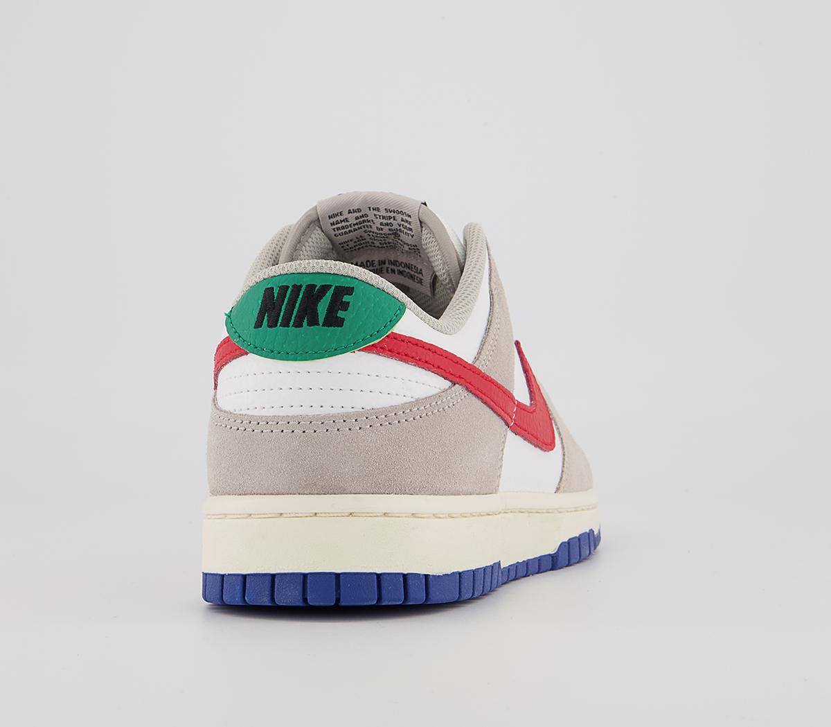 Nike Dunk Low Trainers Nike Dunk Low Trainers Light Iron Ore Univ Red White Game Royal Malachite