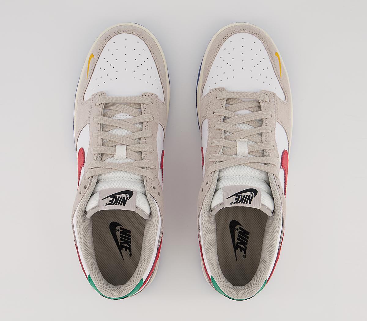 Nike Dunk Low Trainers Nike Dunk Low Trainers Light Iron Ore Univ Red White Game Royal Malachite