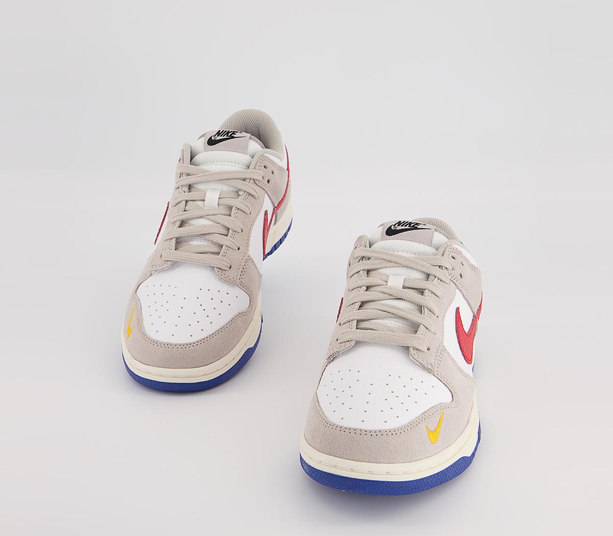 Nike Dunk Low Trainers Nike Dunk Low Trainers Light Iron Ore Univ Red White Game Royal Malachite