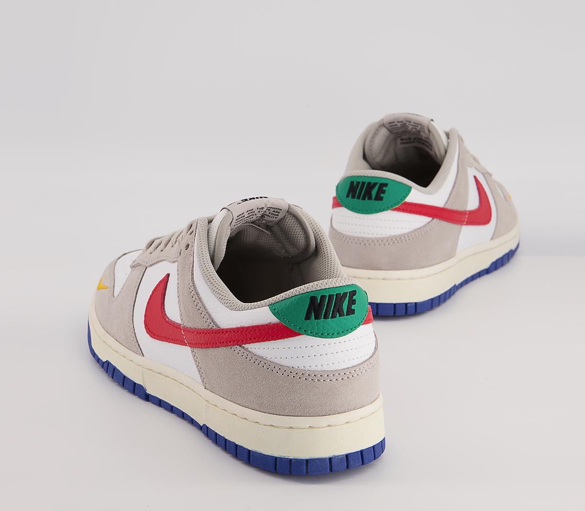 Nike Dunk Low Trainers Nike Dunk Low Trainers Light Iron Ore Univ Red White Game Royal Malachite