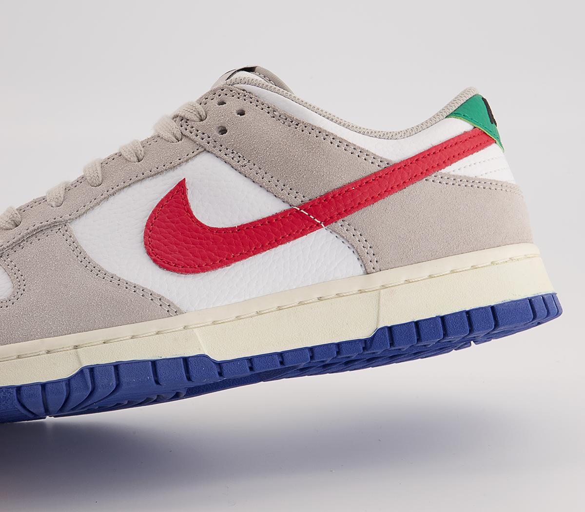 Nike Dunk Low Trainers Nike Dunk Low Trainers Light Iron Ore Univ Red White Game Royal Malachite