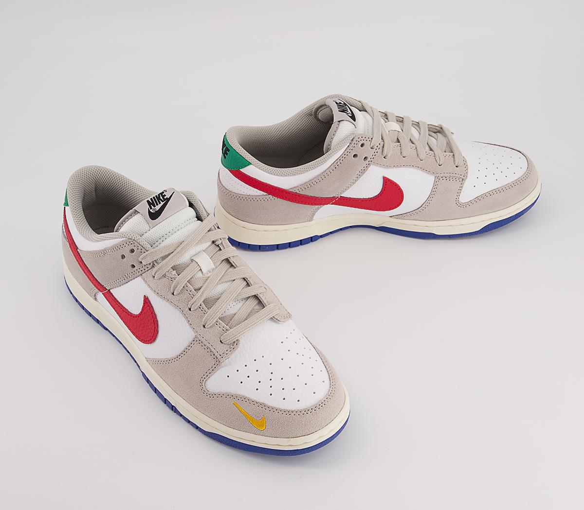 Nike Dunk Low Trainers Nike Dunk Low Trainers Light Iron Ore Univ Red White Game Royal Malachite