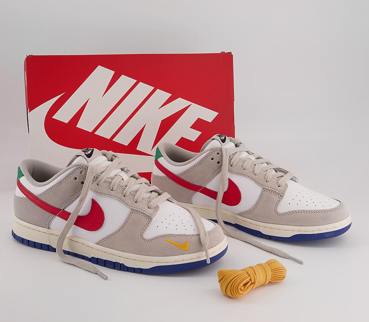 Nike Dunk Low Trainers Nike Dunk Low Trainers Light Iron Ore Univ Red White Game Royal Malachite