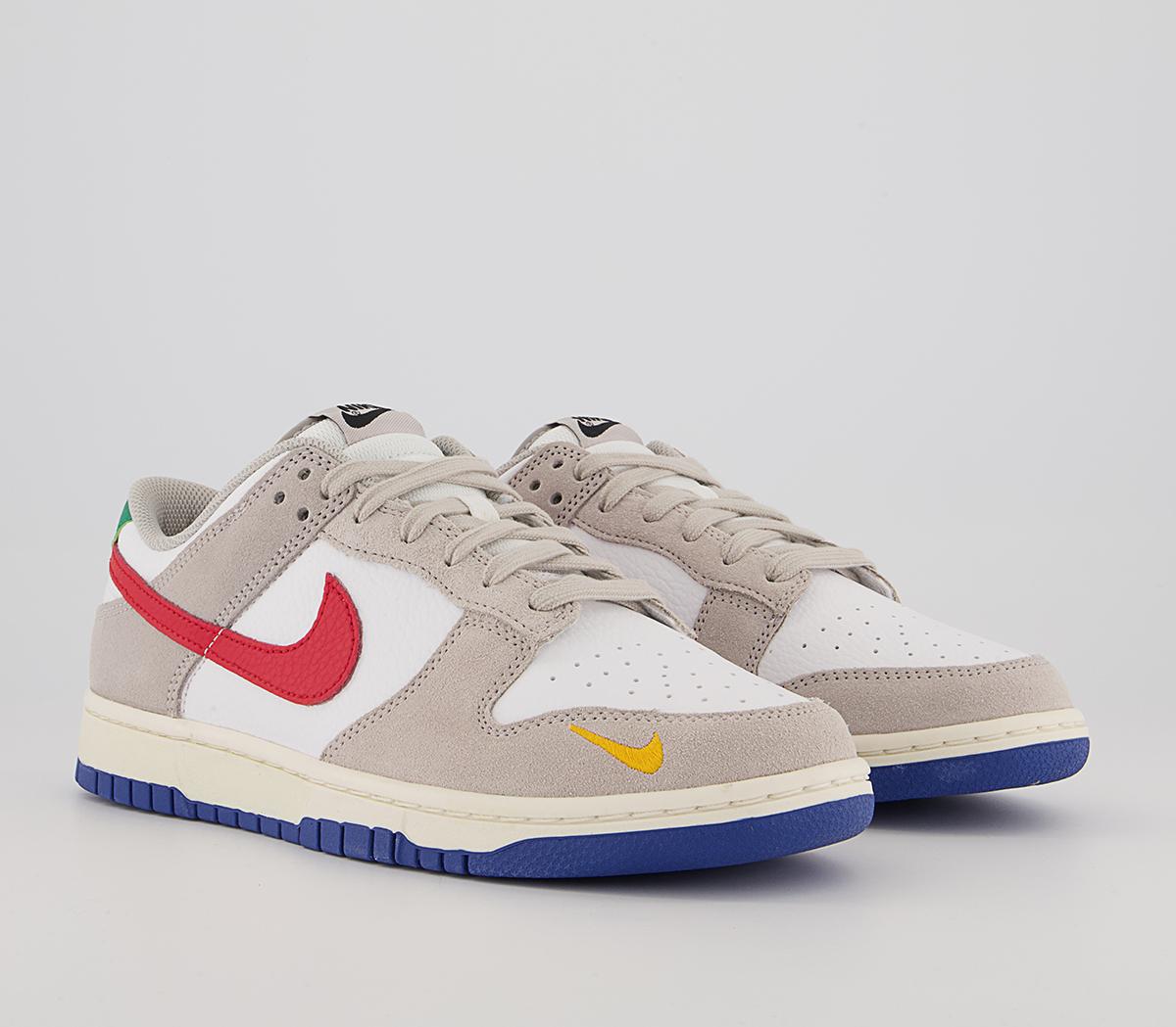 Nike Dunk Low Trainers Nike Dunk Low Trainers Light Iron Ore Univ Red White Game Royal Malachite