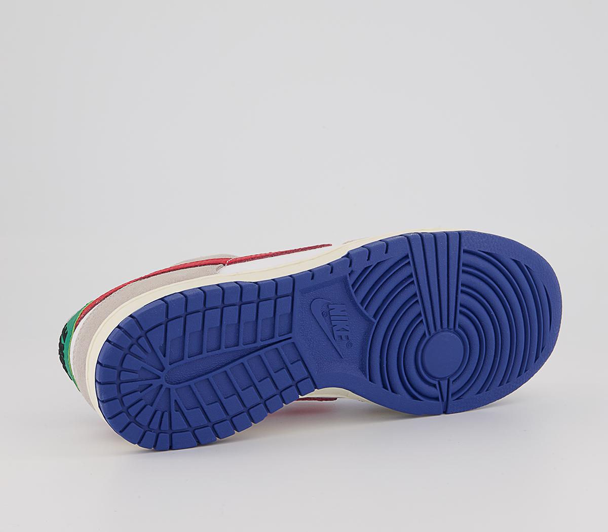 Nike Dunk Low Trainers Nike Dunk Low Trainers Light Iron Ore Univ Red White Game Royal Malachite