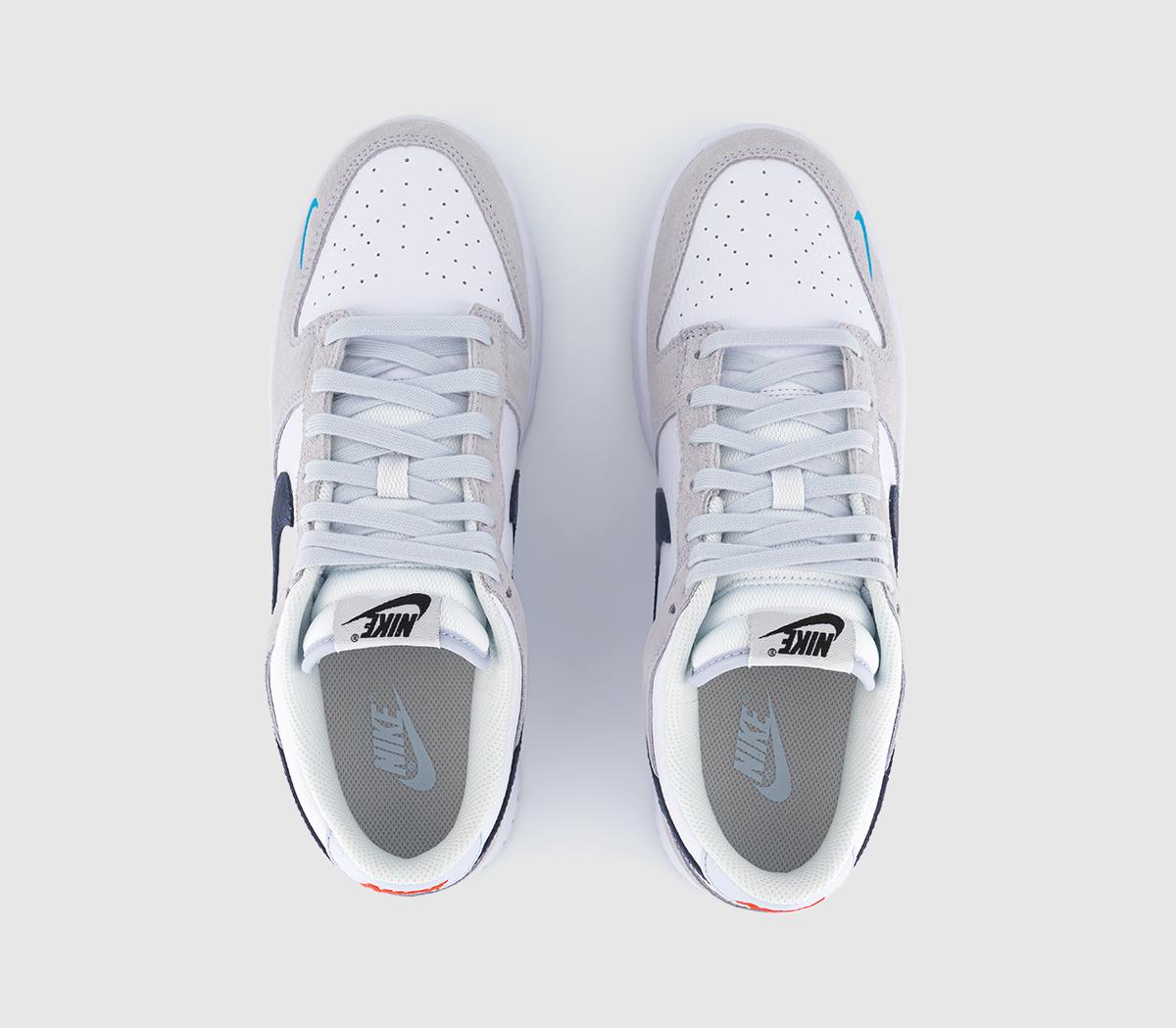 Nike Dunk Low Trainers Football Grey Midnight Navy White Men's