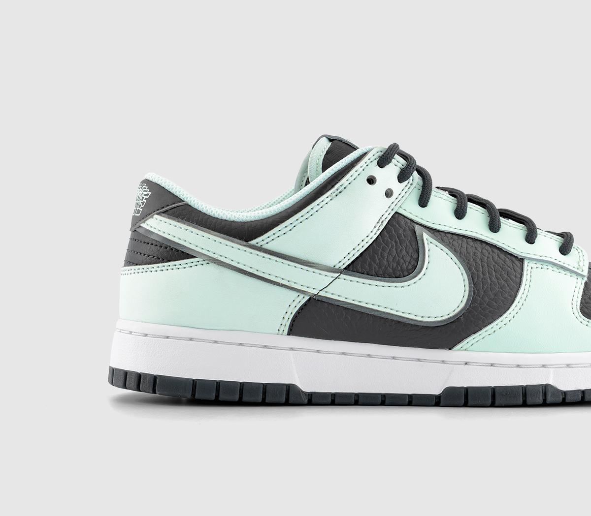 NikeDunk Low TrainersDark Smoke Grey Barely Green White