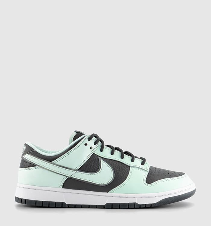 Nike Dunk Low Trainers Dark Smoke Grey Barely Green White