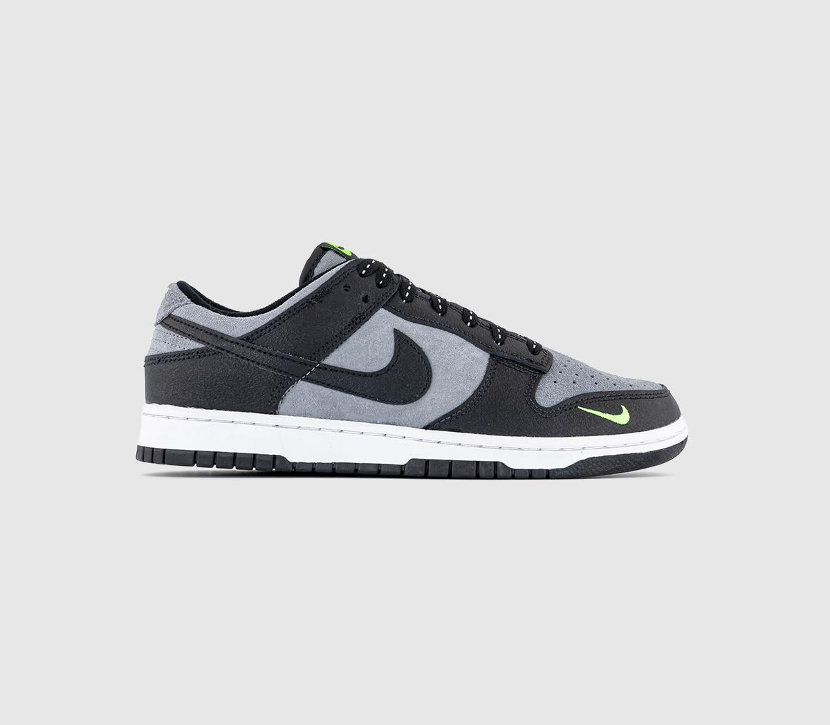 Nike Dunk Low Trainers Cool Grey Black Volt - Men\'s Trainers