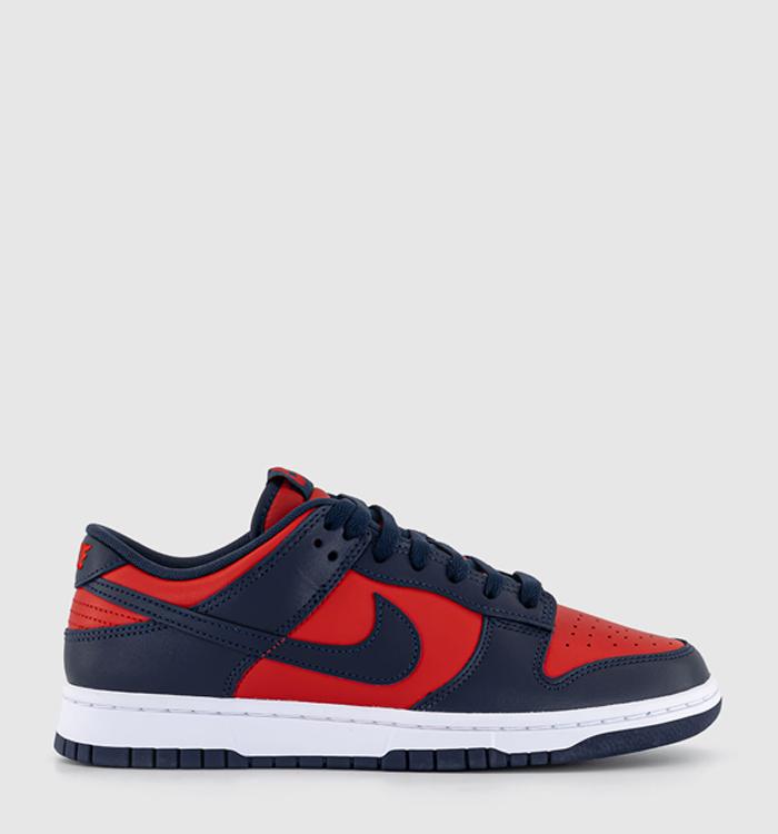 Nike Dunk Low Trainers University Red Obsidian White