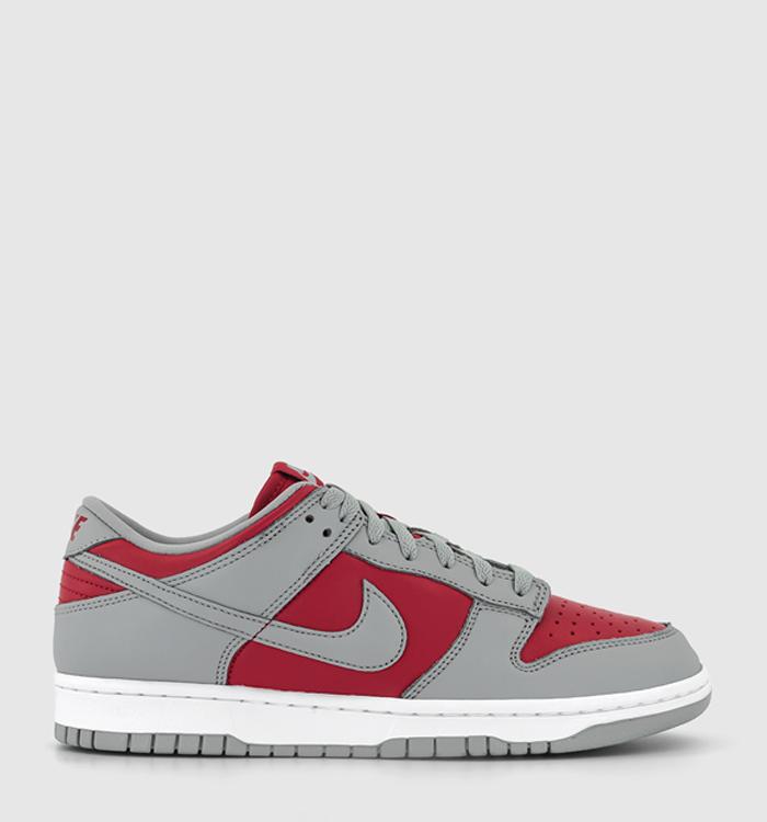 Nike Dunk Low Trainers Varsity Red Silver White