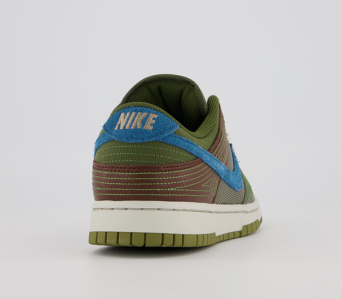 Nike Dunk Low Trainers Nike Dunk Low Trainers Cacao Wow Marina Rough Green Pilgrim Matte Olive L