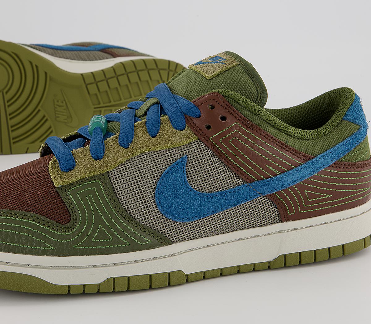 Nike Dunk Low Trainers Nike Dunk Low Trainers Cacao Wow Marina Rough Green Pilgrim Matte Olive L