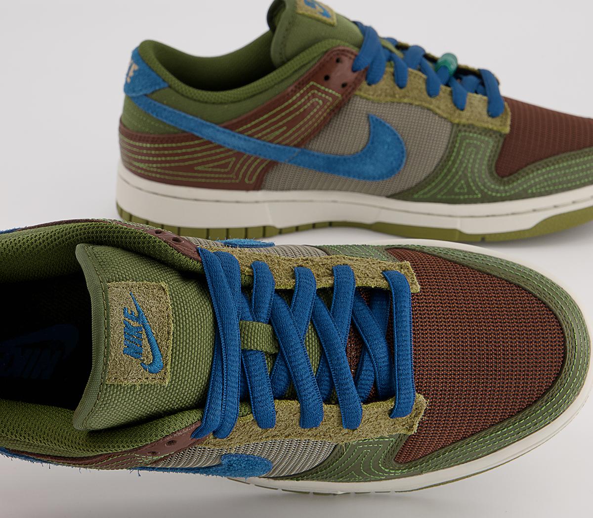 Nike Dunk Low Trainers Nike Dunk Low Trainers Cacao Wow Marina Rough Green Pilgrim Matte Olive L