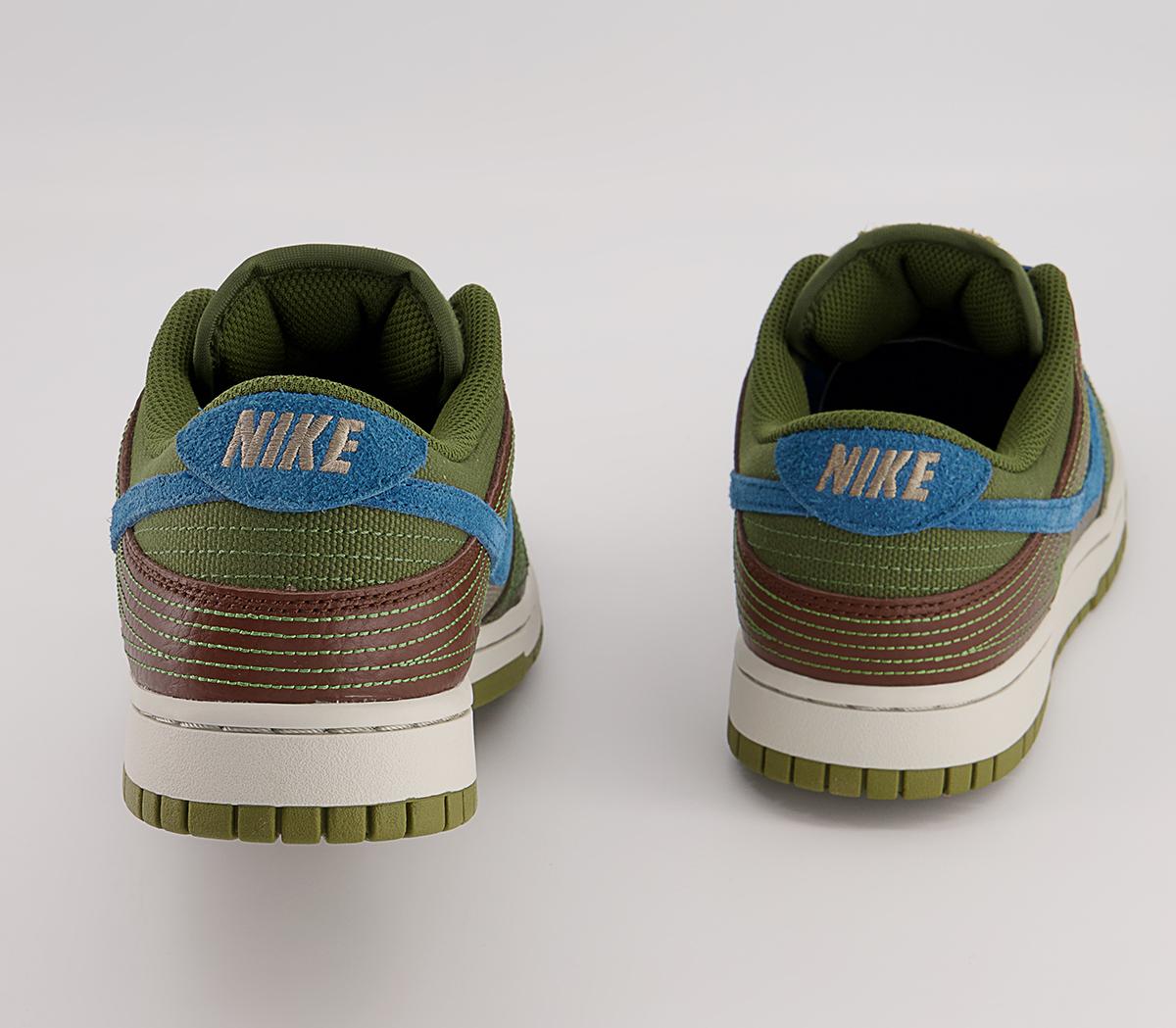 Nike Dunk Low Trainers Nike Dunk Low Trainers Cacao Wow Marina Rough Green Pilgrim Matte Olive L