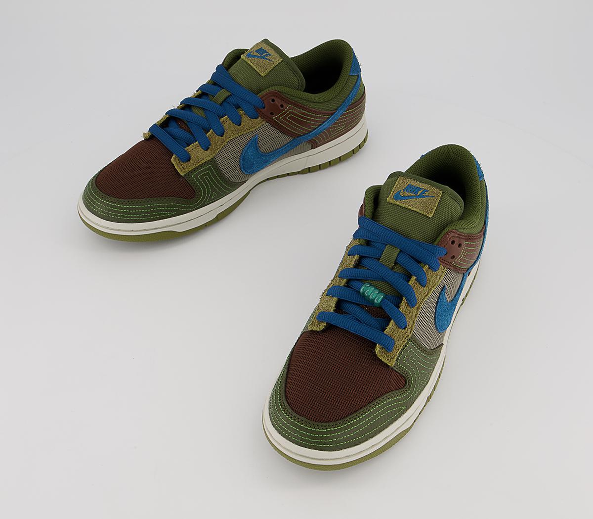 Nike Dunk Low Trainers Nike Dunk Low Trainers Cacao Wow Marina Rough Green Pilgrim Matte Olive L