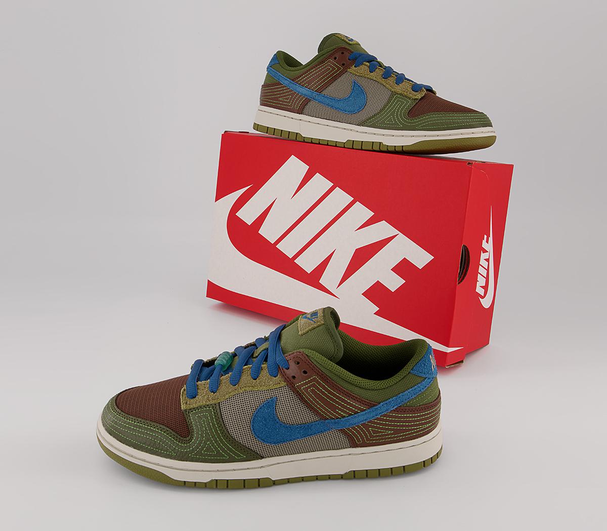 Nike Dunk Low Trainers Nike Dunk Low Trainers Cacao Wow Marina Rough Green Pilgrim Matte Olive L