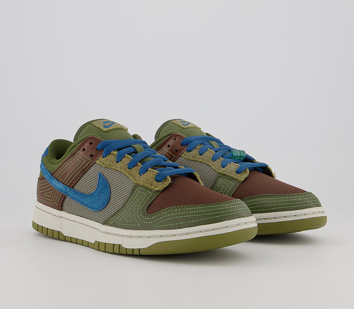 Nike Dunk Low Trainers Nike Dunk Low Trainers Cacao Wow Marina Rough Green Pilgrim Matte Olive L