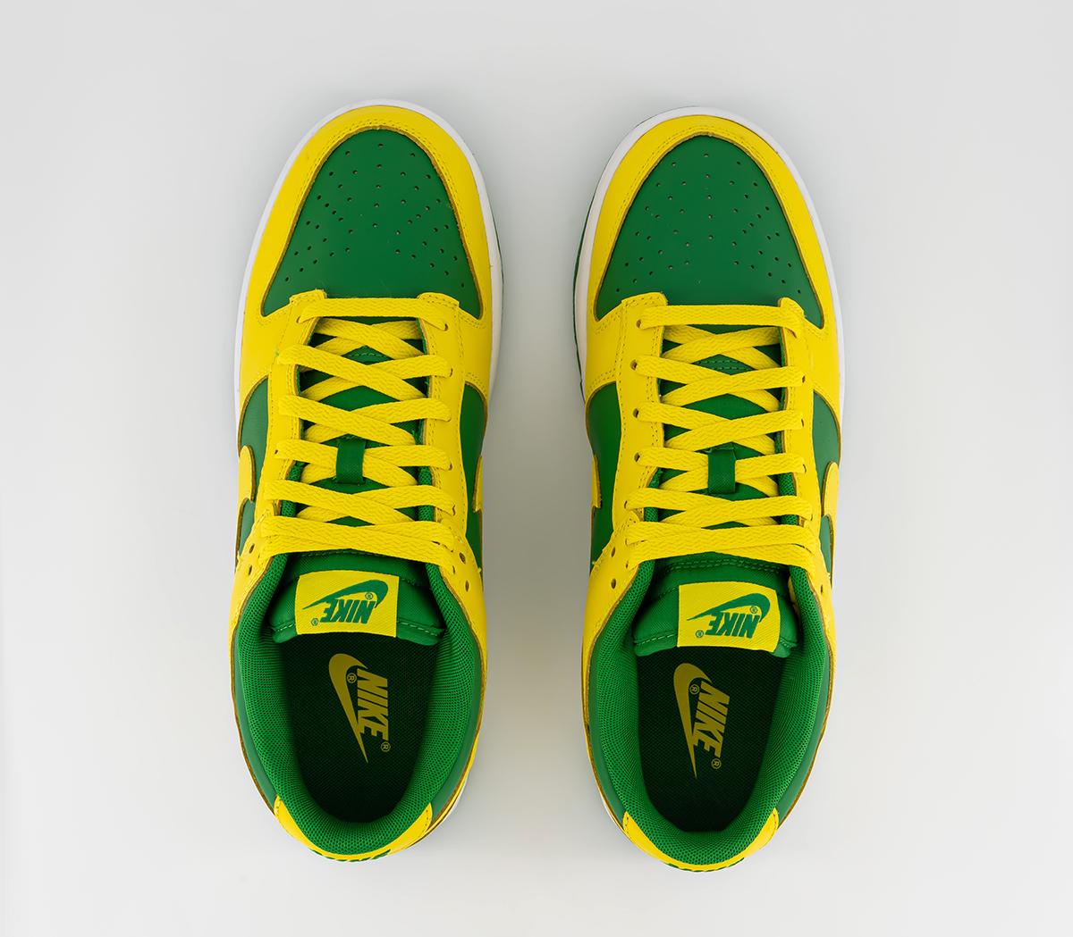 NikeDunk Low TrainersApple Green Yellow Strike White