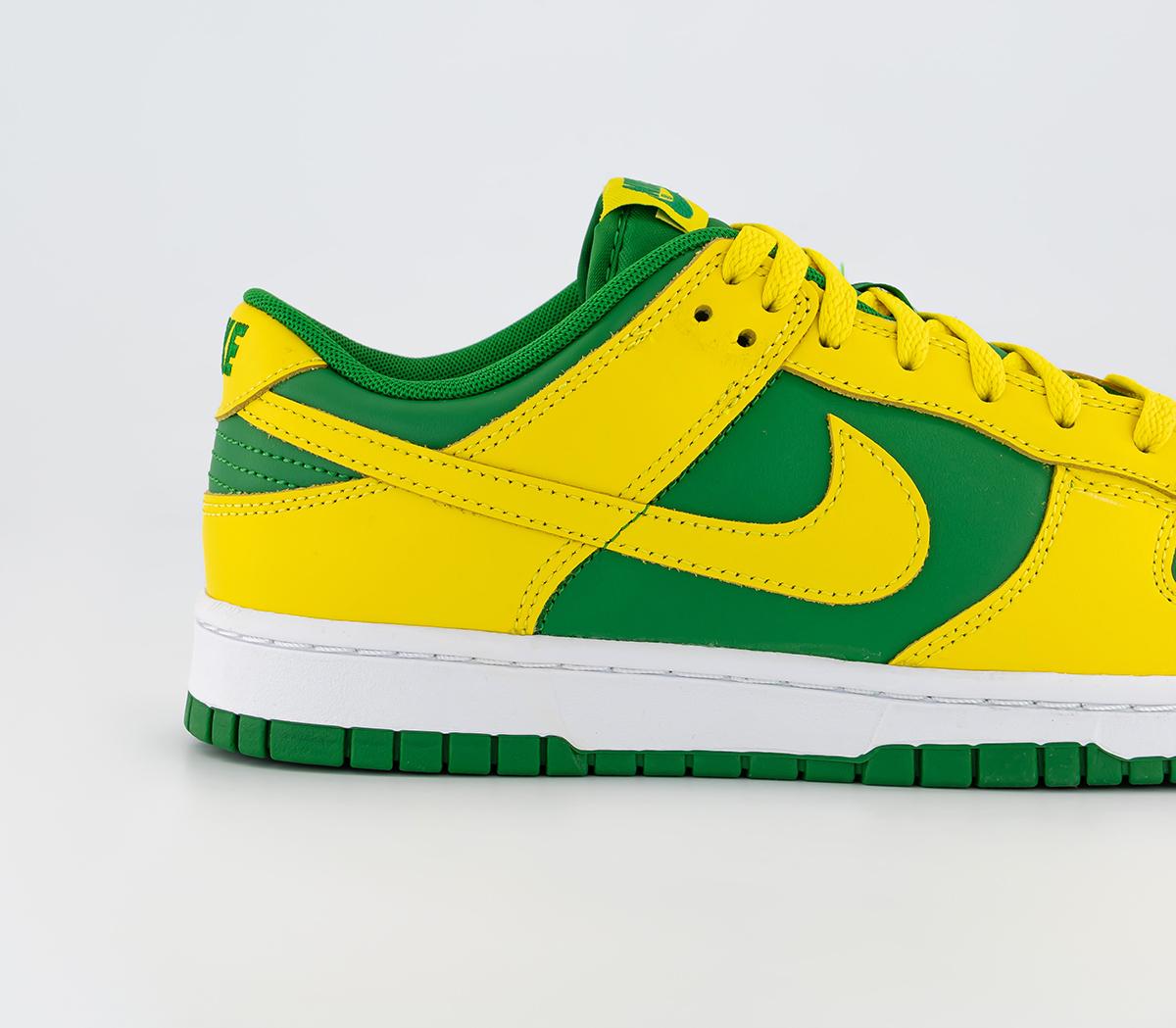 NikeDunk Low TrainersApple Green Yellow Strike White