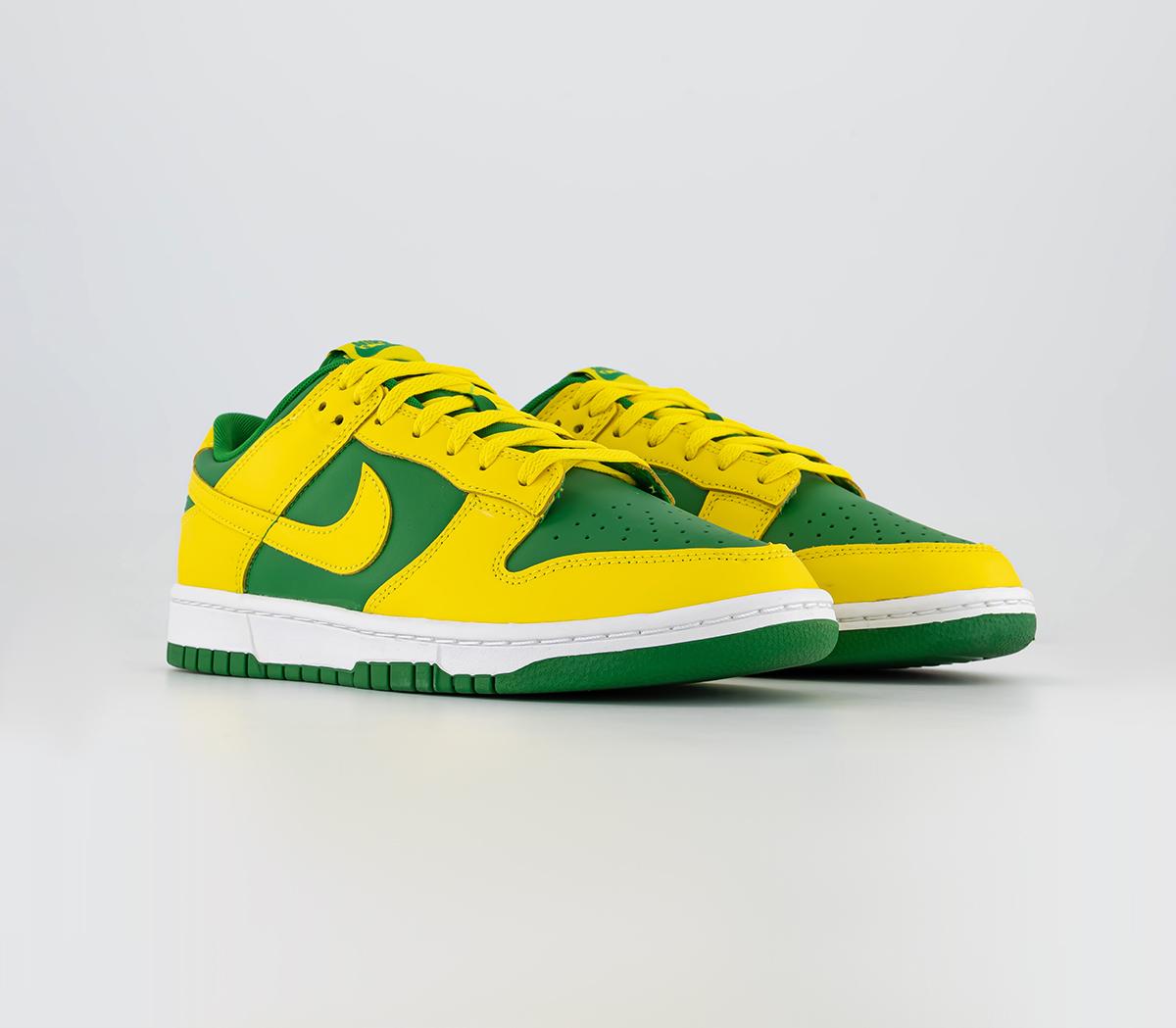 NikeDunk Low TrainersApple Green Yellow Strike White