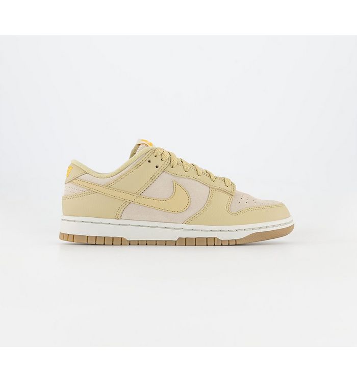 Nike Dunk Low Trainers Rattan Wheat Grass University Gold In Natural
