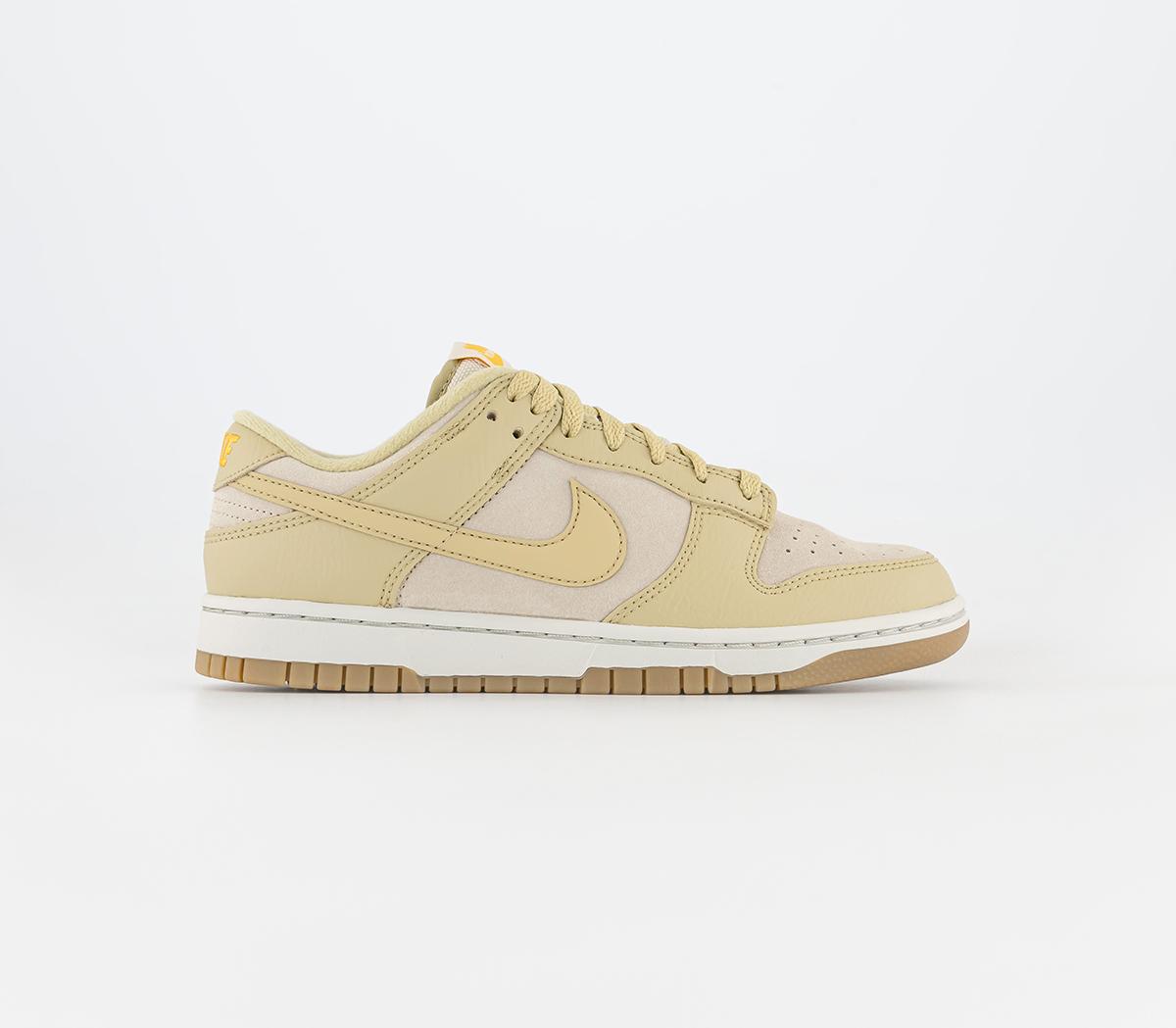 Dunk Low Trainers Rattan Wheat Grass University Gold Natural