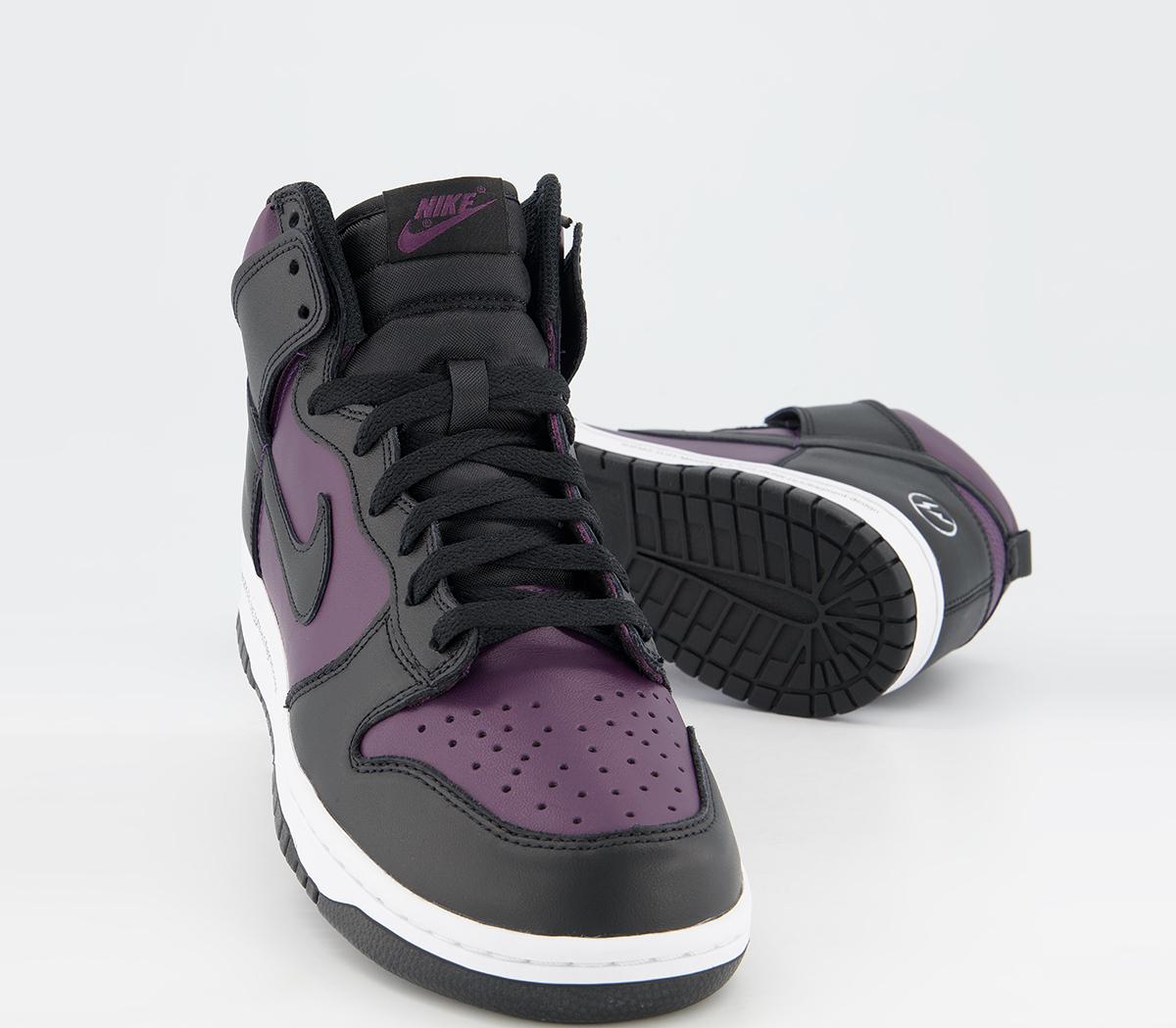 Nike Dunk Hi Trainers F Wine Black White - Unisex Sports