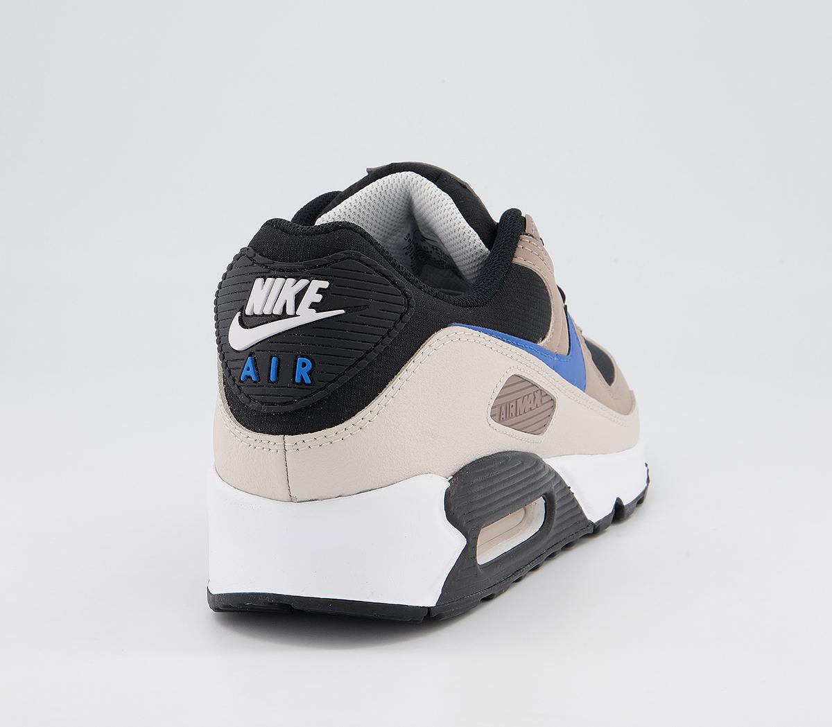 Nike Air Max 90 Trainers Nike Air Max 90 Trainers Black Blue Slate Taupe Haze Malt Desert Sand White