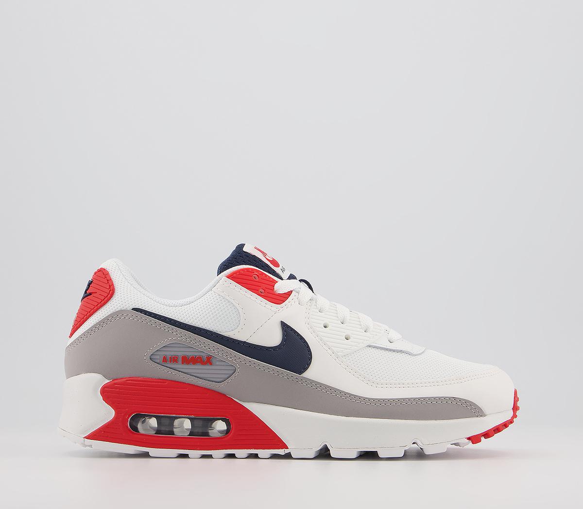 red white gray air max