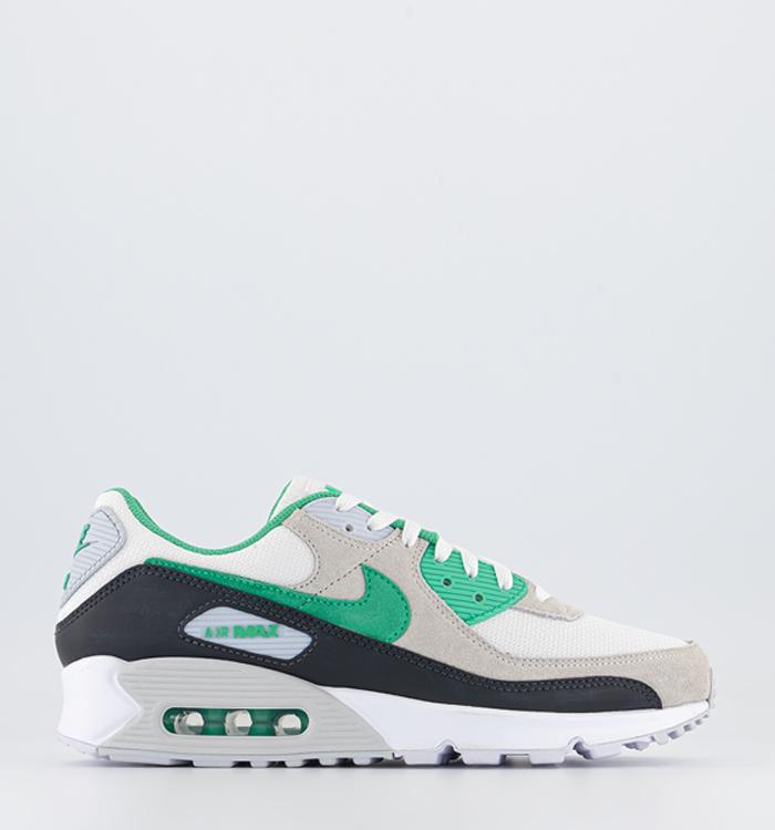 Nike Air Max 90 Trainers White Spring Green Anthracite
