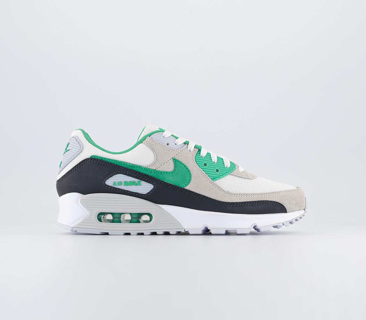 NikeAir Max 90 TrainersWhite Spring Green Anthracite