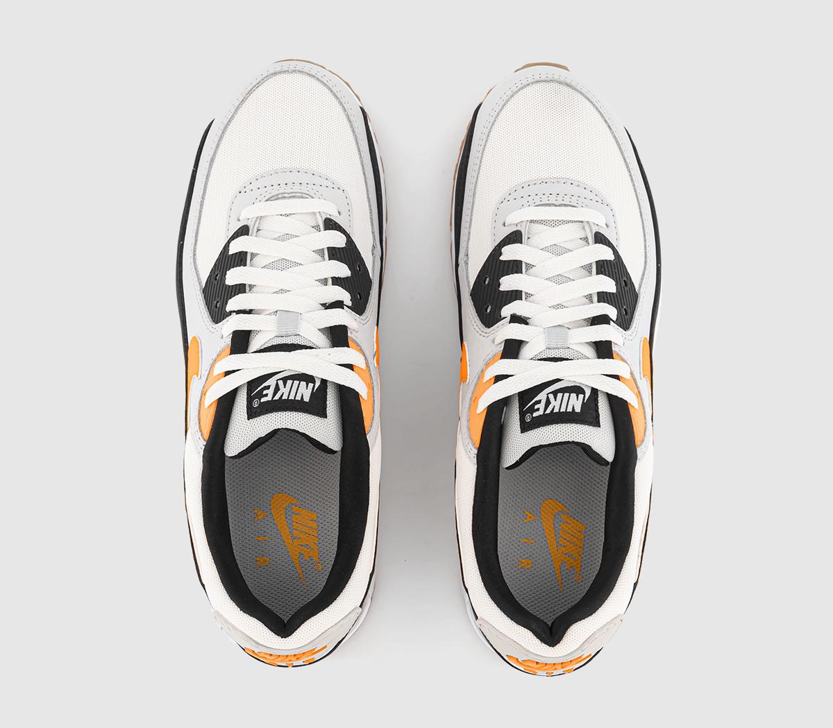 NikeAir Max 90 Trainers NikeAir Max 90 TrainersWhite Laser Orange Photon Dust Black