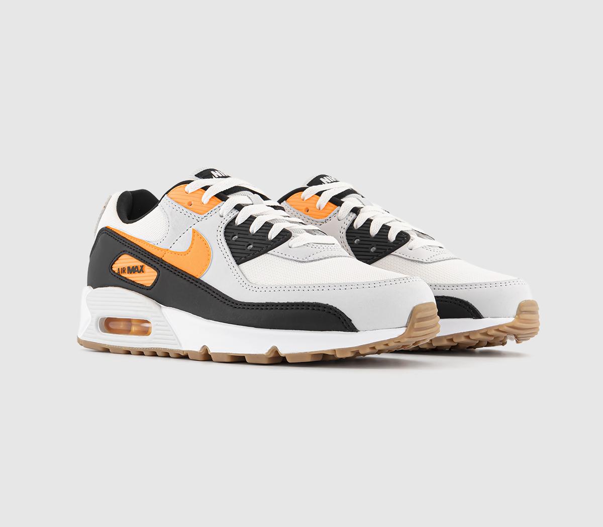NikeAir Max 90 Trainers NikeAir Max 90 TrainersWhite Laser Orange Photon Dust Black
