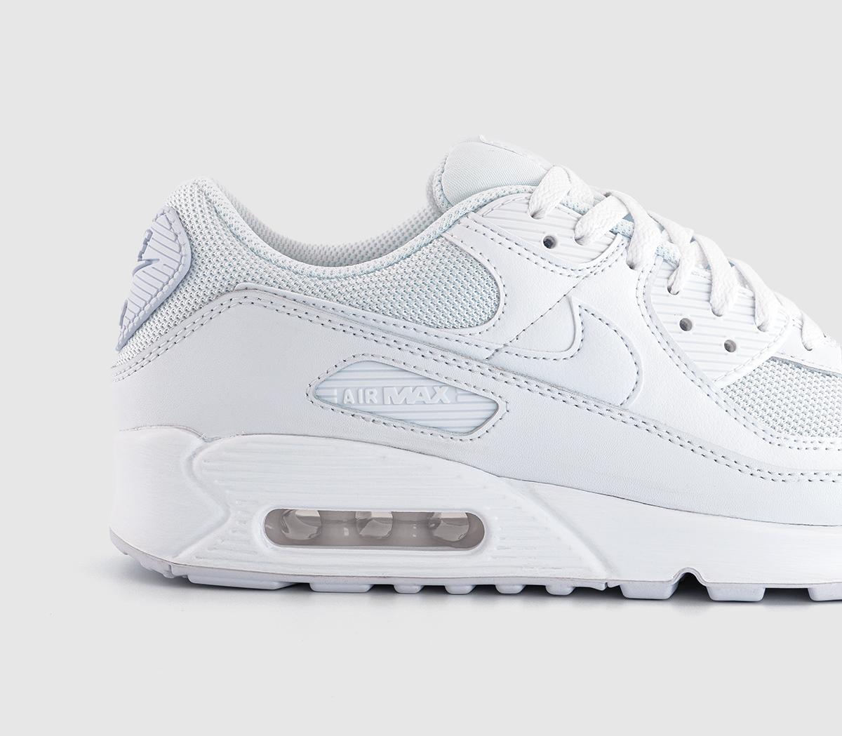 Nike Air Max 90 Trainers Nike Air Max 90 Trainers White White White Wolf Grey