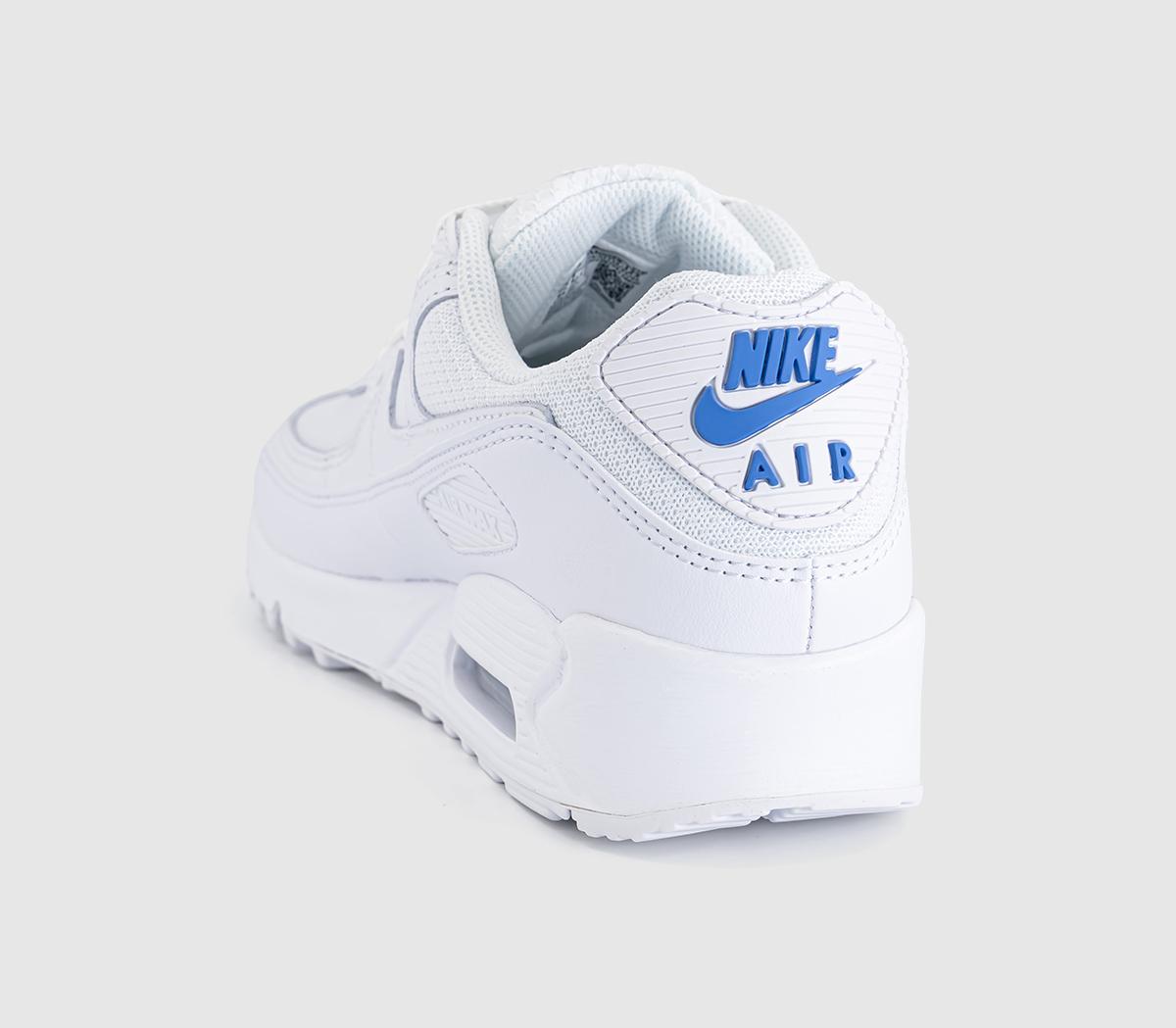 NikeAir Max 90 TrainersWhite White Blue Crystal