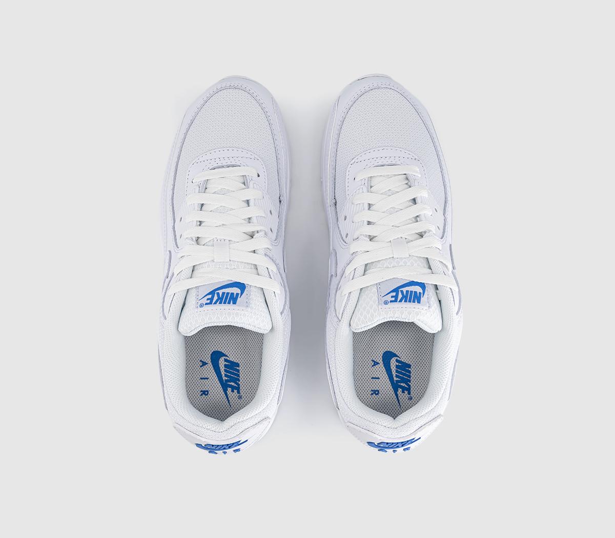 NikeAir Max 90 TrainersWhite White Blue Crystal